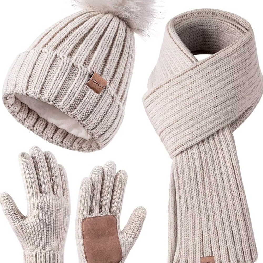 Cozy Knit Hat, Scarf, and Glove Set - Picture 2 of 5